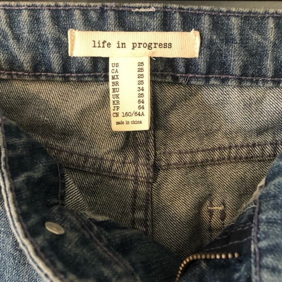 Life in Progress destroyed distressed Ankle Jeans pants size 25 - Picture 9 of 13